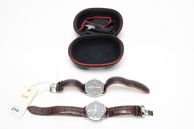 Lot 219 - Two contemporary wristwatches by Tissot and Timex