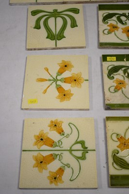 Lot 346 - Selection of Victorian ceramic wall tiles.