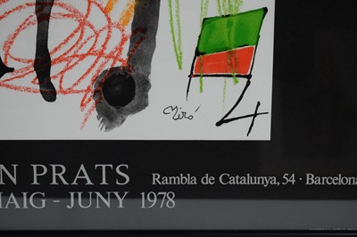 Lot 830 - Joan Brossa, Joan Miro and Joan Prats - Exhibition poster