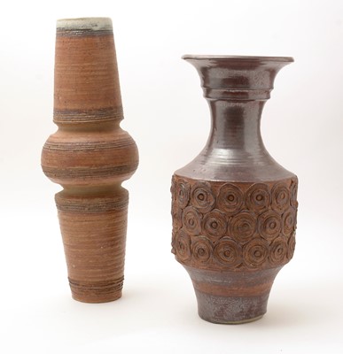 Lot 603 - Three earthenware vases by Michael Whittaker White.