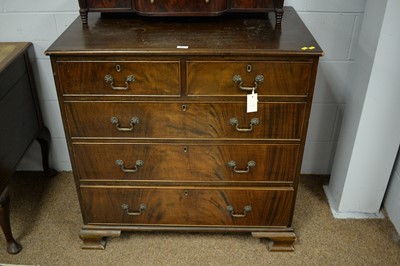Lot 65 - An early 20th C oak chest of drawers.