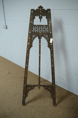 Lot 60 - An Indo-Persian carved wood easel.