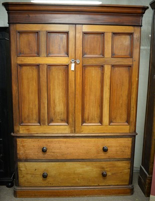 Lot 72 - A Victorian mahogany press cupboard.