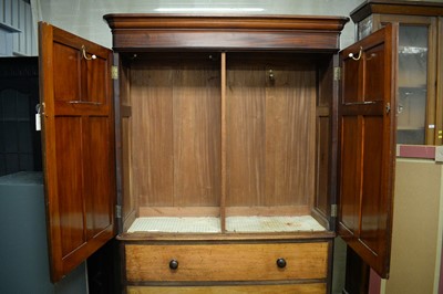 Lot 72 - A Victorian mahogany press cupboard.