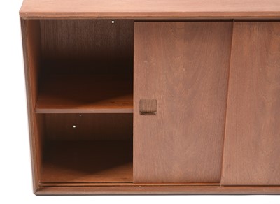 Lot 638 - Attributed to G-Plan: a wall-mounted teak bookcase/cabinet.