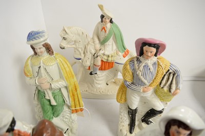 Lot 477 - Seven Staffordshire figures and figure groups.