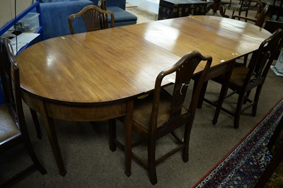 Lot 71 - A late 19th/early 20th Century mahogany D-end dining table