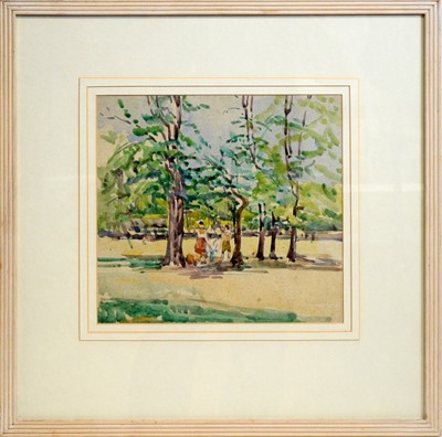 Lot 547 - Dorothy Johnstone - Under the Trees | watercolour