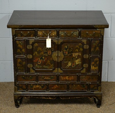 Lot 14 - A Chinese style painted cabinet.