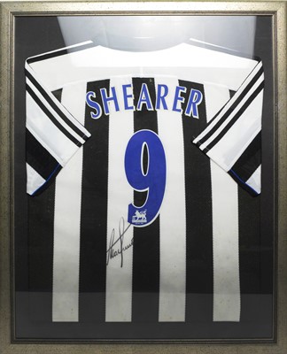 Lot 609 - A Newcastle United signed Alan Shearer home shirt.