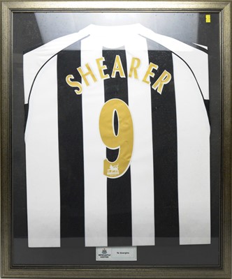 Lot 610 - A Newcastle United signed Alan Shearer home shirt.