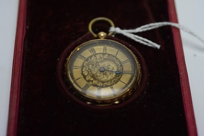 Lot 188 - A late 19th Century lady's fob watch