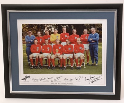 Lot 632 - An England 1966 World Cup Winners signed squad photograph