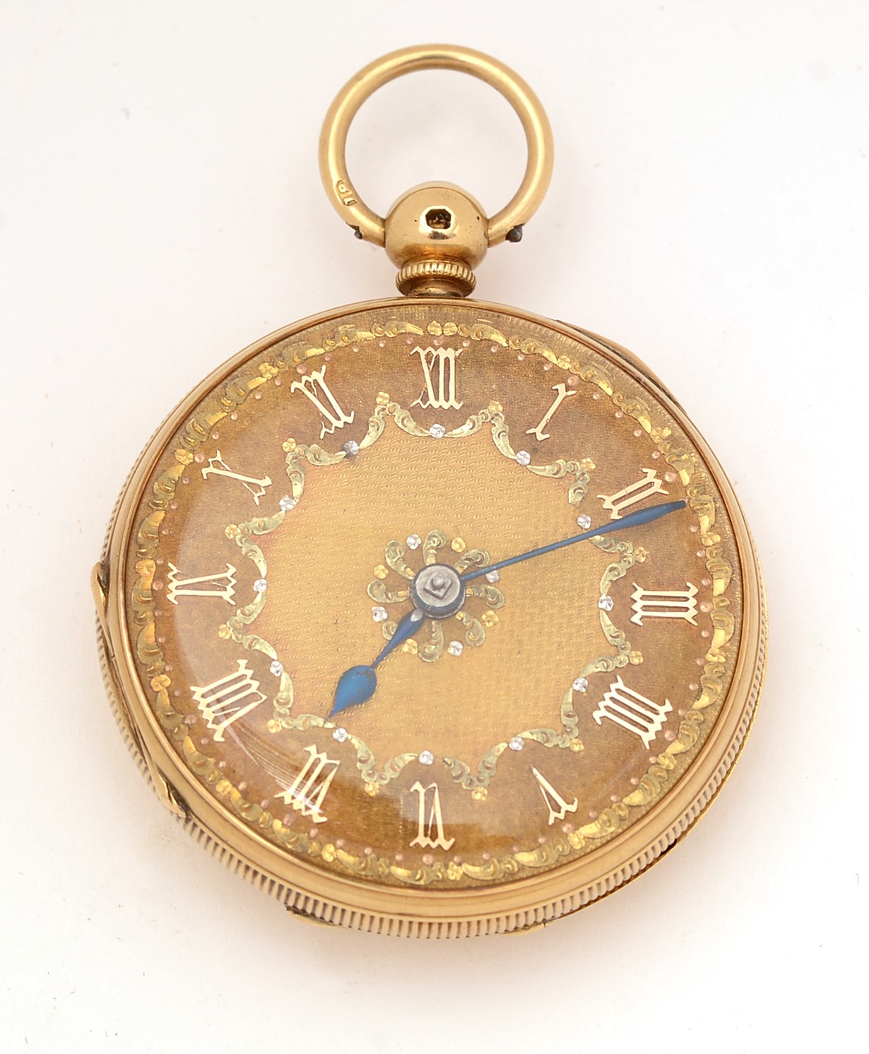 Lot 12 - An 18ct yellow gold cased open faced pocket