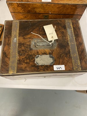Lot 389 - Two Victorian travelling vanity sets; and a swing toilet mirror.
