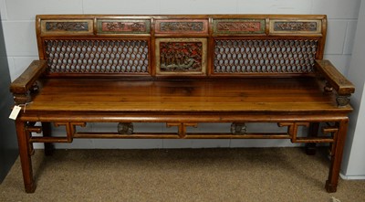 Lot 58 - A Chinese solid seat bench.