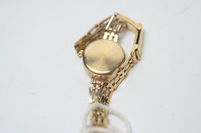 Lot 204 - A lady's 9ct gold cased wristwatch by W. H. Wilmot