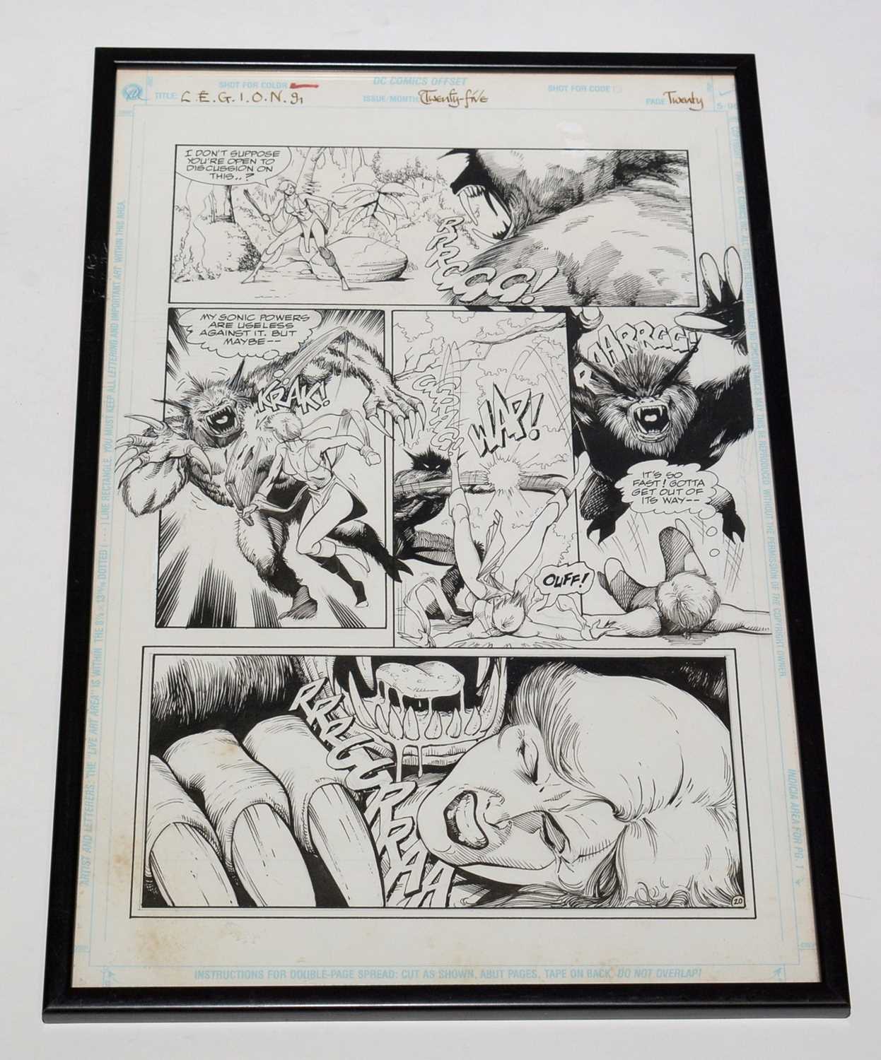 Lot 35 - A page of original comic artwork