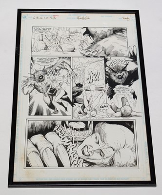 Lot 35A - A page of original comic artwork