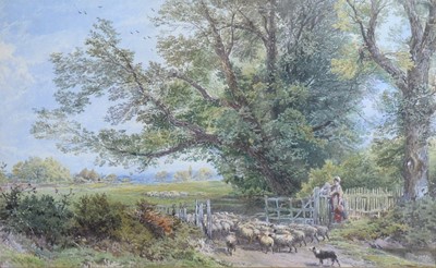 Lot 3 - Myles Birket Foster - A Seat in the Sun, and Shepherding the Flock | chromolithographs