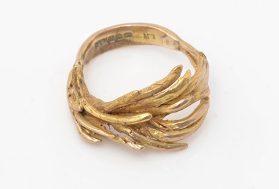 Lot 97 - A 1960s 9ct yellow gold dress ring