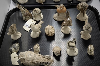 Lot 346 - Extensive collection of Studio Pottery bird figures.