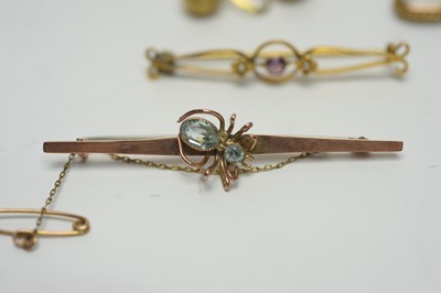 Lot 196 - Edwardian and later yellow-metal jewellery