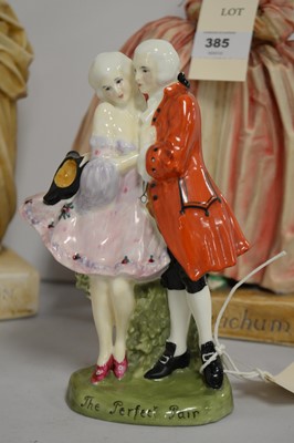 Lot 385 - A Royal Doulton ceramic figure and three others