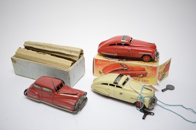 Lot 371 - Two Schuco and a French Brevete model cars.