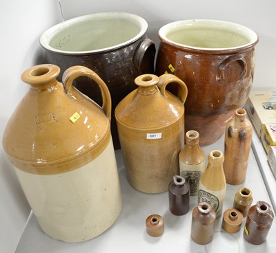 Lot 341 - A collection of stoneware bottles