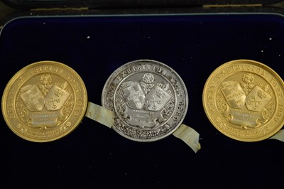 Lot 257 - A cased set of three Victorian Great York Exhibition Medals