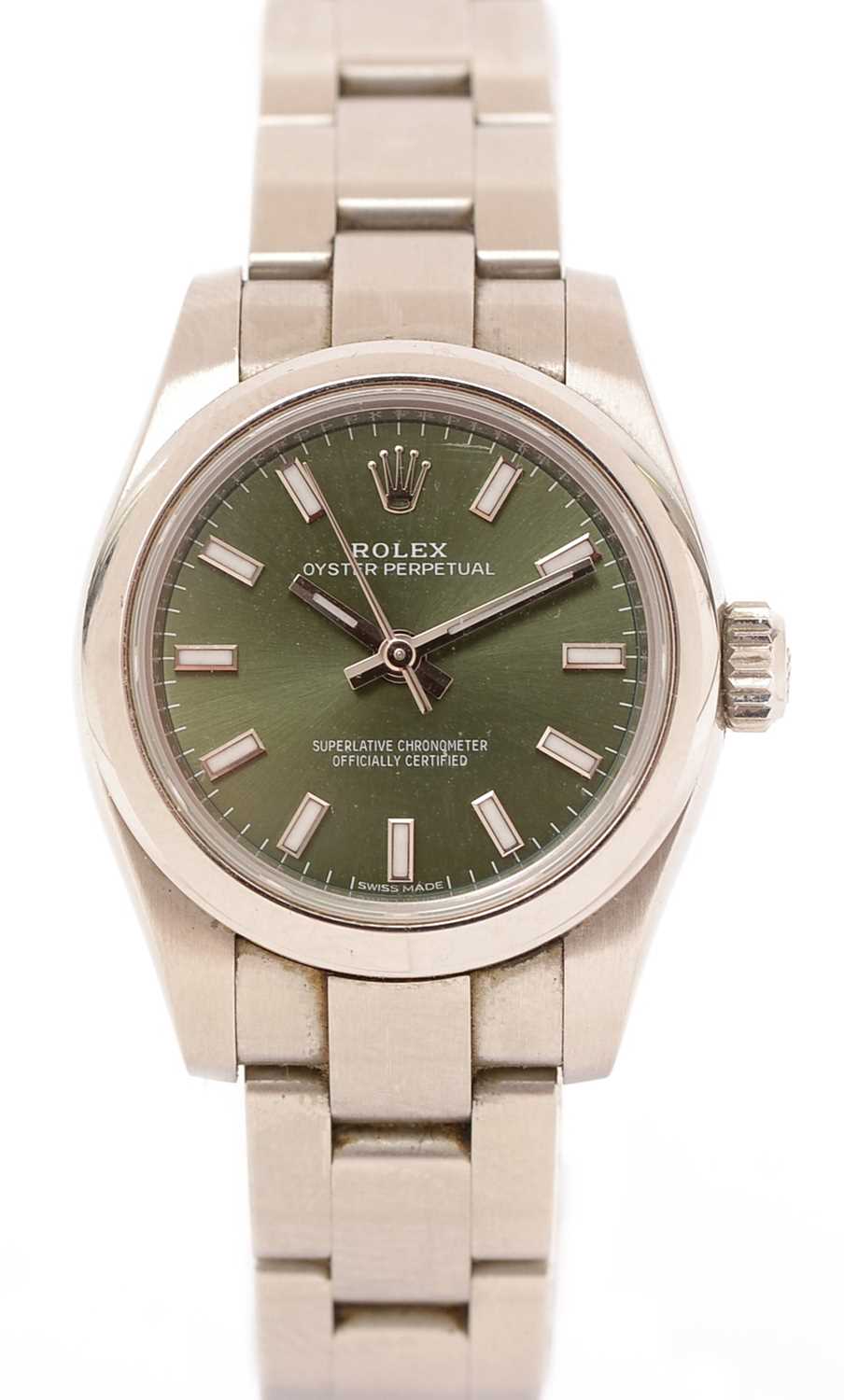 31 - Rolex Oyster Perpetual Superlative Chronometer: a lady's stainless steel cased automatic wristwatch,
