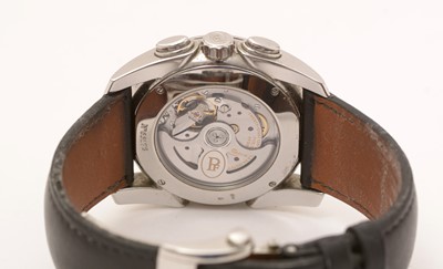 Lot 32 - Parmigiani Fleurier: a stainless steel automatic calendar chronograph wristwatch