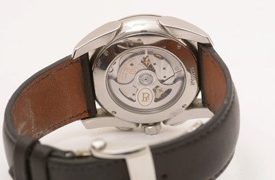 Lot 32 - Parmigiani Fleurier: a stainless steel automatic calendar chronograph wristwatch