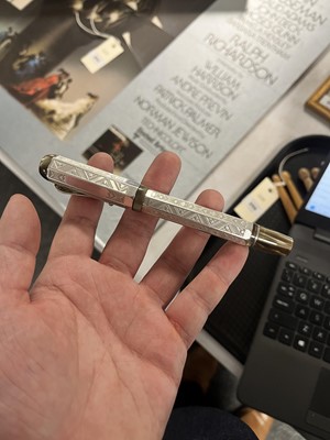 Lot 241 - A Montegrappa limited edition 'The Queen of Hearts' silver pen