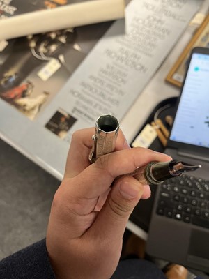 Lot 241 - A Montegrappa limited edition 'The Queen of Hearts' silver pen