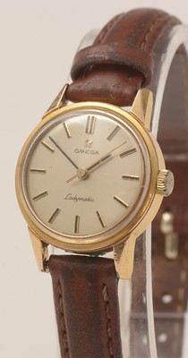Lot 105 - A lady's Omega 'Ladymatic' gold plated wristwatch