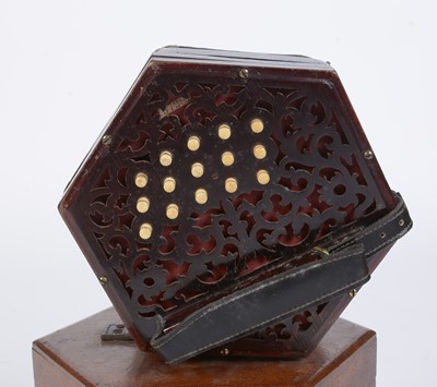 Lot 818 - Lachenal Anglo system concertina