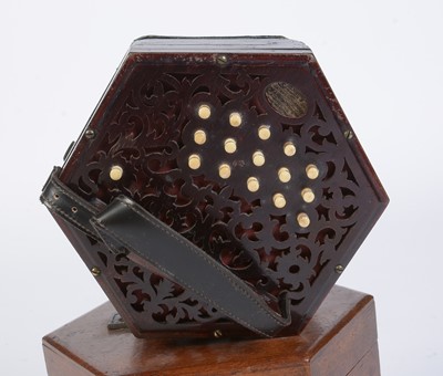 Lot 818 - Lachenal Anglo system concertina