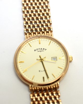 Lot 236 - A 9ct yellow gold Rotary Elite wristwatch