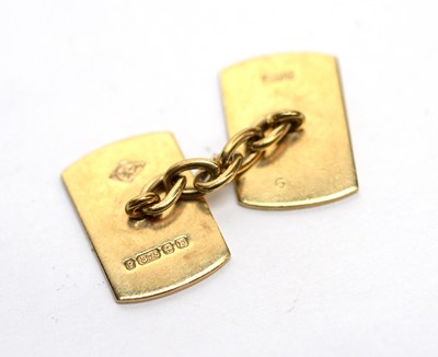 Lot 238 - Two pairs of 9ct yellow gold cufflinks