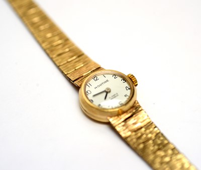 Lot 241 - A Montime 9ct yellow gold cocktail watch
