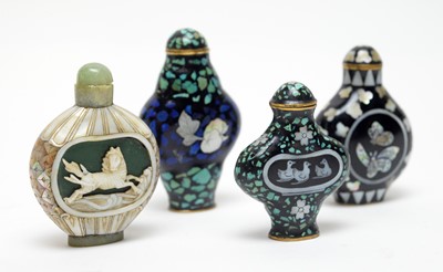 Lot 465 - Four modern Chinese snuff bottles