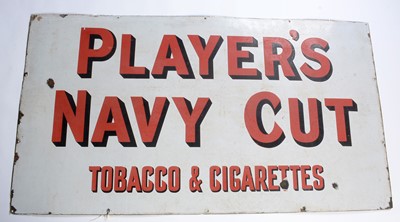 Lot 662 - A Player's Navy Cut enamel advertising sign