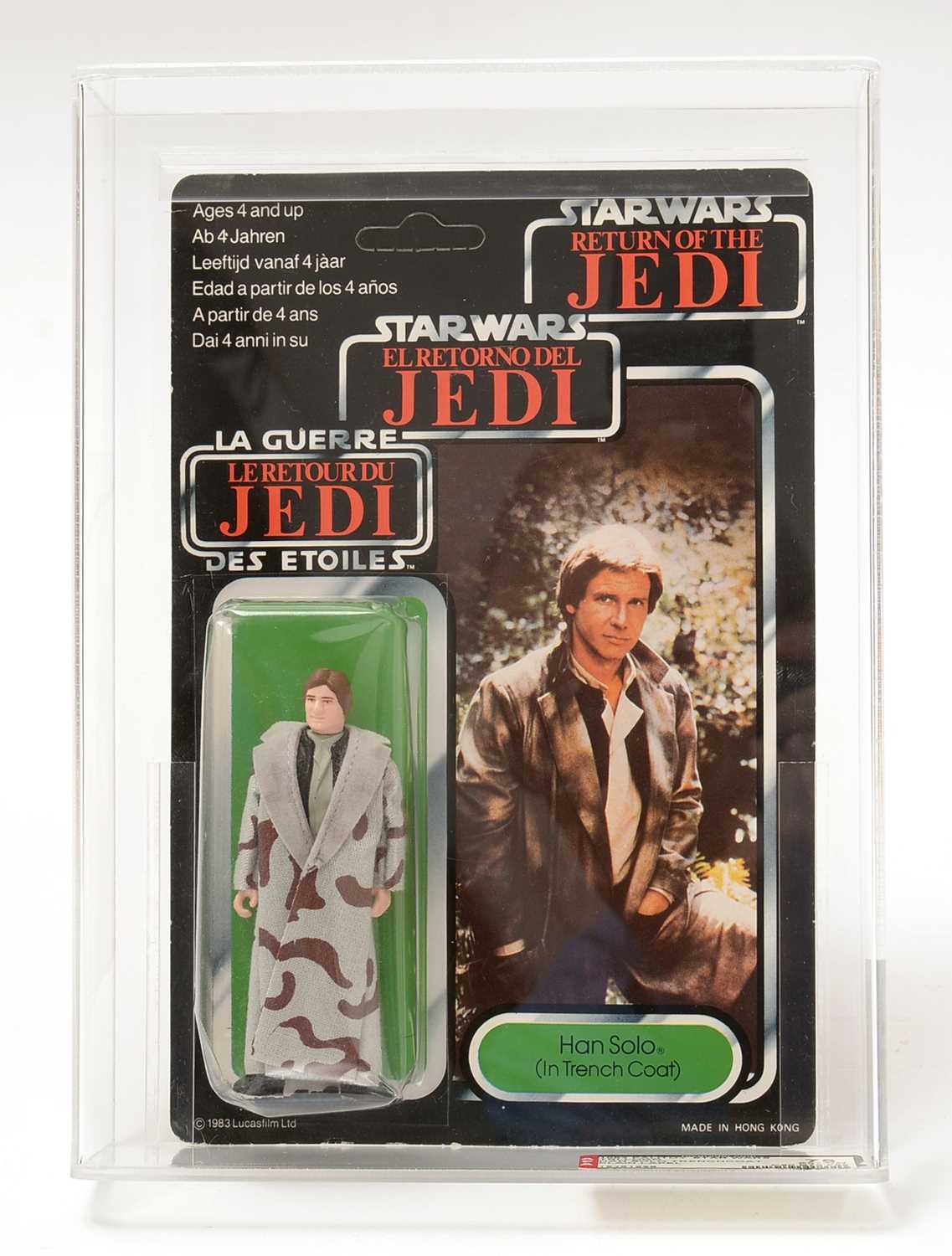 256 - Star Wars Return of the Jedi Han Solo carded figure, AFA graded 