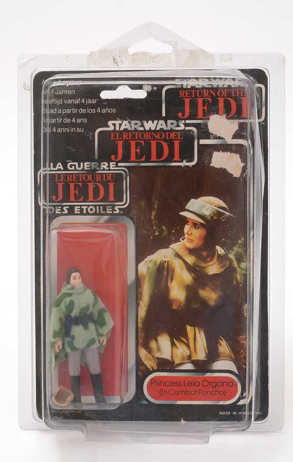 Lot 284 - Star Wars Return of the Jedi Princess Leia Organa (In Combat Poncho) carded figure
