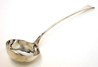Lot 147 - A George III silver soup ladle