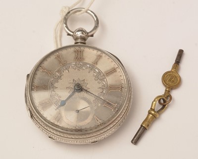 Lot 119 - A late Victorian silver-cased pocket watch