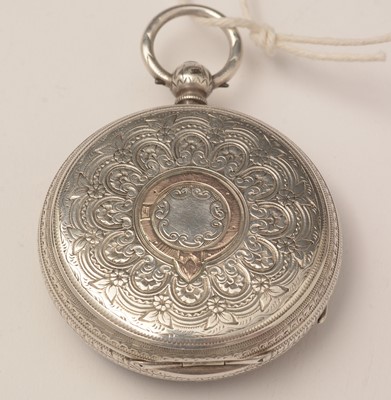 Lot 119 - A late Victorian silver-cased pocket watch