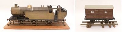 Lot 296 - A scratch-built 3 1/2in gauge locomotive and wagon
